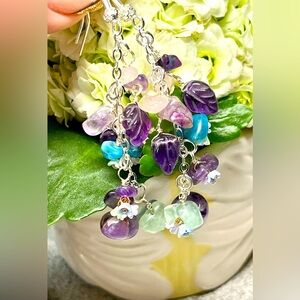 *HOST PICK* Elegant Purple Amethyst, assorted gemstone and Silver Dangle Earring